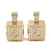 Alphabet Brass Micro Pave Clear Cubic Zirconia Pendants ZIRC-O045-01G-Z-2