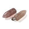 Natural Strawberry Quartz Pointed Pendants G-B127-18P-03-2