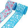 2 Rolls Burlap Ribbons SRIB-WH20009-004-1
