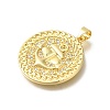 Rack Plating Brass Micro Pave Cubic Zirconia Pendants KK-Z086-67G-02-2