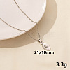 304 Stainless Steel Geometric Pendant Necklaces IQ6554-3-1