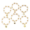 Brass Stretch Bracelets BJEW-C098-04-4
