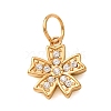 304 Stainless Steel Micro Pave Clear Cubic Zirconia Charms CU-CBAB6EC-24G-1