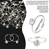 40Pcs Adjustable Alloy Rhinestone Finger Rings for Women RJEW-SP0001-02P-2