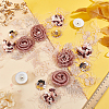 3D Flower Organgza Polyester Embroidery Ornament Accessories DIY-WH0401-01-4