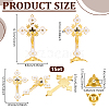 Religion Alloy Enamel Crucifix Cross Statue Display Decorations DJEW-WH0043-105D-3