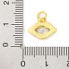 Rack Plating Brass Micro Pave Cubic Zirconia Charms KK-F881-04G-04-3