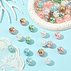 12Pcs Transparent Inner Flower Acrylic Beads RESI-YW0004-86A-5