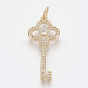 Brass Micro Pave Cubic Zirconia Pendants ZIRC-Q018-036G-1