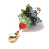 Christmas Tree Glass Pendant Decorations HJEW-JM02046-02-4