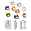 Faceted K9 Glass Rhinestone Cabochons GGLA-R042-01B-1