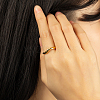 Stainless Steel Open Cuff Ring for Women IN8799-1-2