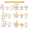 SUNNYCLUE 18Pcs 6 Style Brass Micro Pave Clear Cubic Zirconia Pendants & Alloy Rhinestone Pendants KK-SC0002-80-2