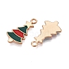 Christmas Theme Alloy Enamel Pendants ENAM-T020-10J-1