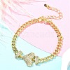 Brass Micro Pave Cubic Zirconia Bracelets BJEW-S158-02G-A-1