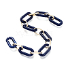 Handmade Acrylic & Aluminium Cable Chains AJEW-JB00559-02-2