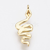 Brass Charms ZIRC-F083-019G-RS-2