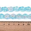 Electroplate Transparent Glass Beads Strands EGLA-Q136-02A-10-4