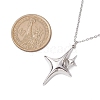 Star Alloy Cable Chain Pendant Necklaces for Women NJEW-JN05039-3