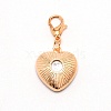 Heart Glass Pendant Decorations HJEW-WH0036-19B-2