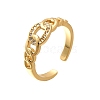 Rack Plating Brass Micro Pave Cubic Zirconia Cuff Finger Rings for Women RJEW-C117-01A-G-4