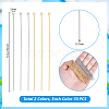 140Pcs 2 Colors 304 Stainless Steel Ball Head Pins STAS-PH0006-77-4