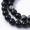 Natural Black Tourmaline Beads Strands G-F666-05A-8mm-4