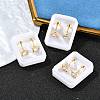 Square Crystal Rhinestone Ear Fake Plugs EJEW-H105-21G-A-3