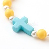 Opaque Acrylic Stretch Beaded Bracelets for Kids BJEW-JB06230-6