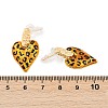 Brass Enamel Stud Earrings EJEW-P301-09G-5