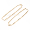 Brass Open Back Bezel Pendants KK-N256-01H-G-2