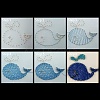 Whale Pattern DIY String Arts Kit Set DIY-F070-03-6