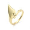 Rack Plating Brass Open Cuff Finger Rings for Women RJEW-M028-85G-5