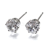 Cubic Zirconia Ear Studs X-STAS-E051-3D-2