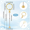 10Pcs Iron Bar Beadable Keychain Clasps AJEW-SC0003-89G-2