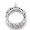 Alloy Magnetic Locket Pendants PALLOY-T052-23P-1