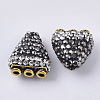 4-Holes Polymer Clay Rhinestone Beads RB-S055-06-2