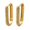 Oval Brass Micro Pave Clear Cubic Zirconia Stud Earrings EJEW-C126-11G-2