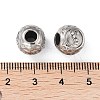 304 Stainless Steel Rhinestone European Beads STAS-A092-10S-P-3