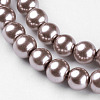 Glass Pearl Beads Strands X-HY-8D-B27-2