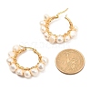 Ring Natural Pearl Beads Hoop Earrings for Girl Women EJEW-JE04685-6