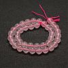 Natural Rose Quartz Beads Strands G-E375-8mm-01-3