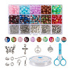 DIY Beaded Dangle Earring Pendant Decoration Making Kit DIY-TA0008-02-9