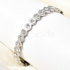 304 Stainless Steel & Rhinestone Bangles for Women BJEW-H644-03P-3