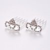 Rhinestone Hair Combs OHAR-WH0016-01A-S-2