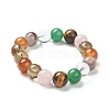 Natural Mixed Stone Beaded Stretch Bracelets BJEW-A117-E-39-2