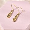 Oval Brass Micro Pave Clear Cubic Zirconia Stud Earrings EJEW-R018-05G-1