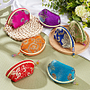 WADORN 14Pcs 7 Colors Retro Fan-Shaped Cloth Zipper Pouches CON-WR0001-08-3