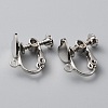 Heart Brass Clip-on Earring Findings KK-TAC0005-03P-1
