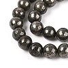 Natural Pyrite Beads Strands G-S249-01-6mm-3